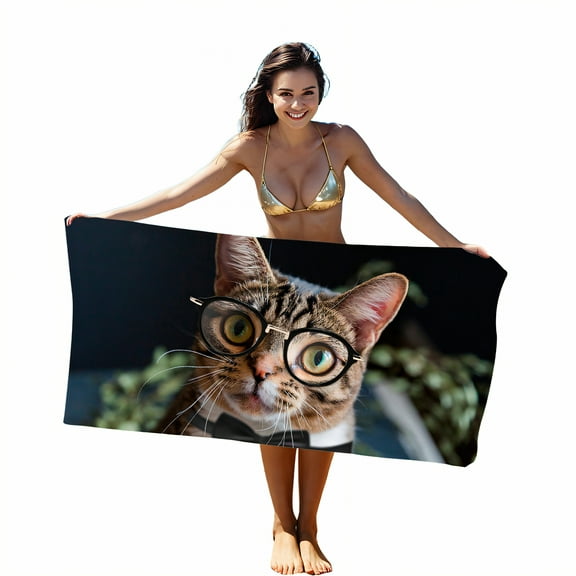 AUQ Beach Towels,Full-Range Coverage Microfiber Beach Towel,Smooth Texture Retention Beach Mat Sand Free Waterproof,Style1,28"x56"