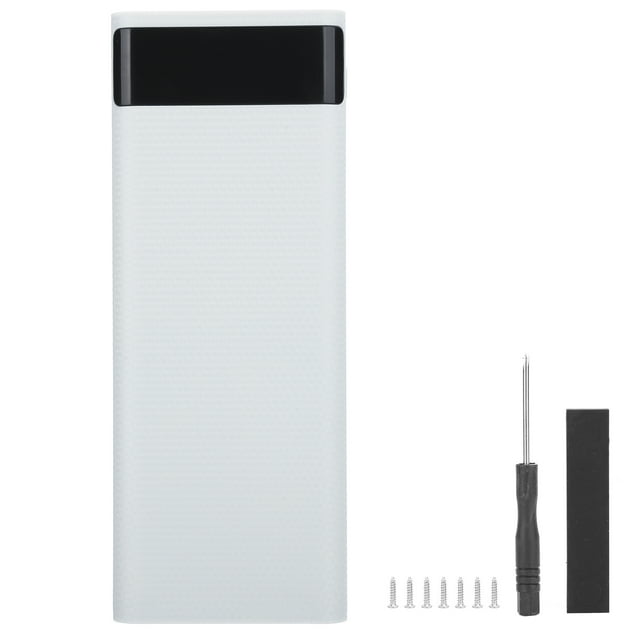 Versión de carga rápida 8x18650 Power Bank Case USB DIY Kit Shell Soporte de batería Caja de cargaBlanco