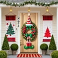 thumbnail image 5 of Neoyler Christmas Door Cover Hanging Christmas Decorations Long Lasting Polyester Door Curtain with Festive Bow Tie Print Easy Hang for Indoor Outdoor Entryway Multicolor 35.4x70.9in, 5 of 6