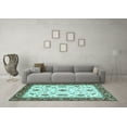 thumbnail image 3 of Ahgly Company Indoor Rectangle Abstract Light Blue Modern Area Rugs, 4' x 6', 3 of 4