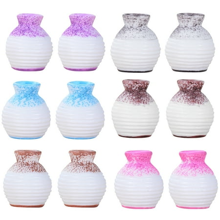 

Senikei 12pcs Mini House Flower Bottle Ornament Mini Flower Bottle Tiny Flower Bottle Flower Containers