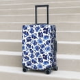 thumbnail image 2 of Lsque Blue Roses Printed Luggage Cover, Travel Luggage Protector,Scratch and Dirt Resistant, Fits 18-32 Inch Luggage - Large, 2 of 9