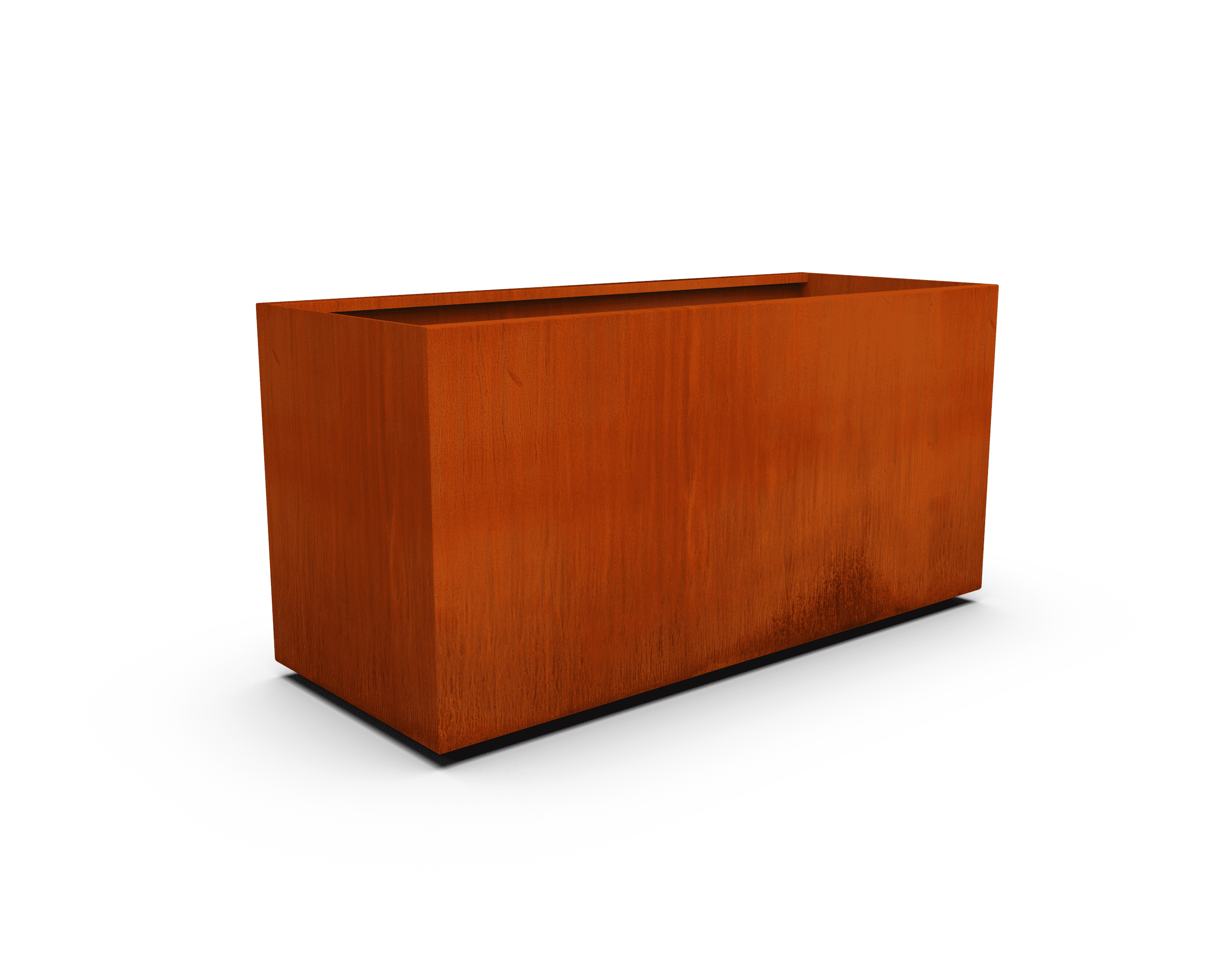 PLANTERCRAFT Corten Steel metal planter box, TallCube sizes, Modern