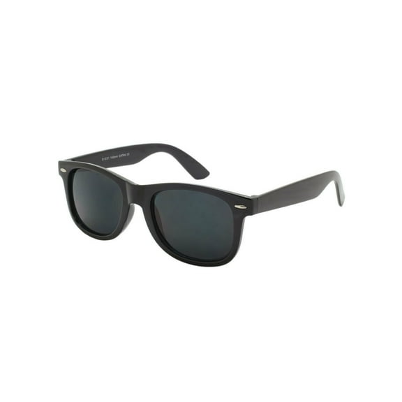 Daylee 80's Vintage Style Black Sunglasses, UV400 Protection, Lightweight Plastic Frame, 130mm