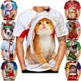 thumbnail image 2 of ¡Feliz Navidad! Camiseta 3D de Navidad para hombres/mujeres/niños, camiseta Unisex de manga corta con personalidad, divertida camiseta de dibujos animados, 2 of 4