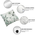 thumbnail image 6 of BANET Throw Pillow Covers Watercolor Peony Decorative Cushion Cover Paisley Flower Modern Square Cushion Shells Shams for Sofa, Bedroom, Living Room, Car, Set of 2, Grey Teal 24x24in, 6 of 7