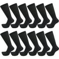 thumbnail image 3 of USBingoshop 12 Pairs Men's Cotton Crew Diabetic Socks, Non-Binding, Circulatory Support, 3 of 5