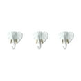 thumbnail image 4 of Guardoinrt Animal Head Coat Hook Resin Elephant Head For Unique Decorative Touch Good White gold (elephant 3Set, 4 of 6