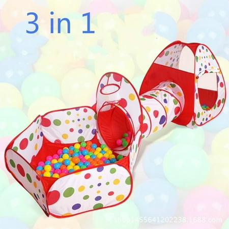 Baby Ball Game - U-MAX Indoor and Outdoor Toys Children's Tents Baby Game House Wave Ocean Ball Pool Tunnel Tents
