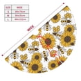 thumbnail image 3 of Lsque Sunflowers and Bees Print Christmas Tree Skirt, Tree Skirt with Ties or Velcro, Perfect for Holiday Decorations, Halloween, and New Year-36", 3 of 7