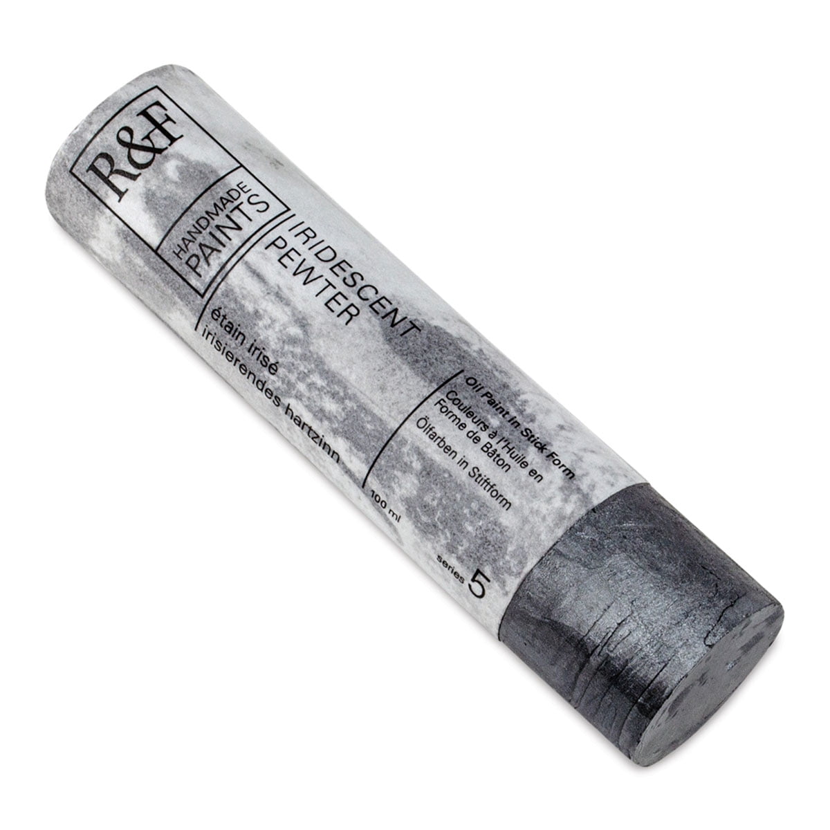 R&F Handmade Paints Pigment Stick, 100ml, Iridescent Pewter