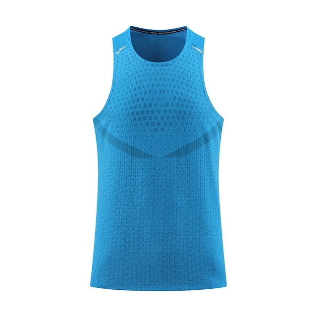 Débardeur de Sport Perméable à Col Rond pour Hommes, Mode Été, Couleur Unie