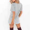 thumbnail image 3 of Viikei Plus Size Short Sleeve Dress for WomenO-Neck Mid-length Solid Color Dresses, 3 of 4
