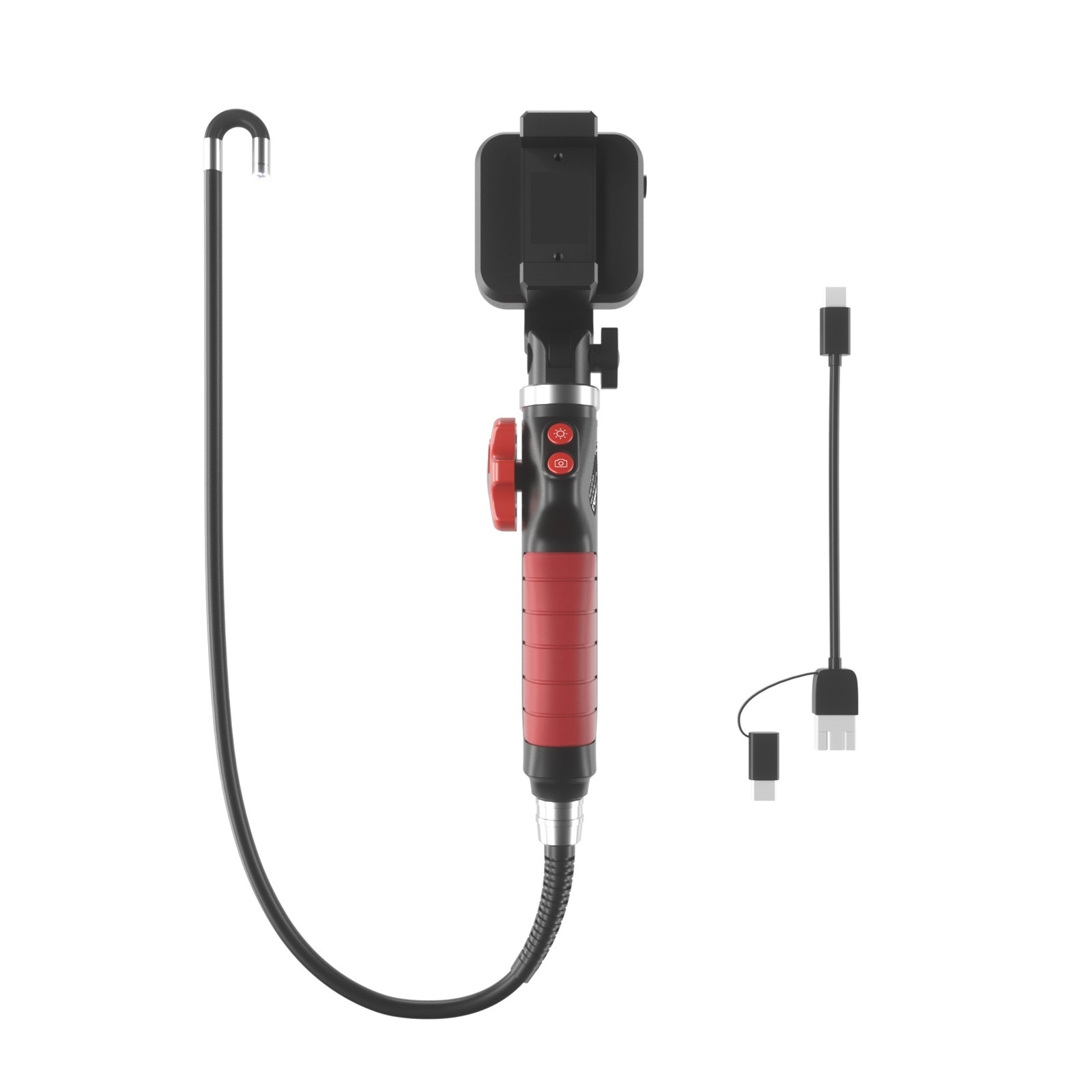 2MP 1080P 2Way Articulate 180Degree Rotation Steering Industrial Endoscope For Smart Phone Inspection Microscope Camera for Measurement