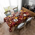 thumbnail image 3 of Fall Botanical Rectangle Tablecloths 54x120,Autumn Berry Orange Maple Leaves Watercolor Table Cloth Table Cover Indoor/Outdoor Tabletop Decor for Wedding Holiday Party Dinner Baby Shower, 3 of 7