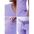 thumbnail image 5 of Adar Pro Scrub Set for Women - Tailored V-Neck Scrub Top & Tailored Yoga Scrub Pants- P9100 - Lavender - XL, 5 of 7