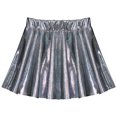 thumbnail image 3 of YONGHS Girl's Shiny Metallic Skater Skort Dance Athletic Pleated A-Line Mini Scooter Skirt Black 14-15, 3 of 7
