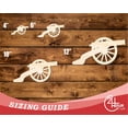 thumbnail image 3 of Unfinished Wood War Cannon Shape | DIY Craft Cutout 46" / 3/4", 3 of 3