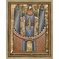 thumbnail image 2 of Illuminator, Unknown 12th Century English 26x32 White Modern Wood Framed Museum Art Print Titled - Egypt; The Fall of Pagan Idols, 2 of 4