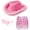 Pink 1, variant on Jiibva 3Pcs/Set Cowboy Hat with Heart Sunglasses Sequin Dance Dress Set for Women Halloween Cowboy Cowgirl Hats