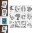 thumbnail image 4 of 12 Uds. Pntil pacoración para hogar pntil para manualidades DIY álbum de fotografía en relieve en pared de Gloria Plantillas de mandalas, 4 of 9