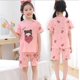 thumbnail image 1 of Pijamas de verano para niños, conjunto de Top, camisetas y pantalones cortos, a la moda, novedad, 1 of 4