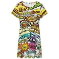 thumbnail image 3 of Comics Pop Art Short Sleeve Dress Women Summer Evening Dresses Ladies Sundress, 3 of 7