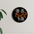 thumbnail image 4 of ABS Wall Clock Replacement Decorative Battery Powered Light-operated Battery Powered Gym Digital LED Clocks Alarms Thermometer Orange, 4 of 9