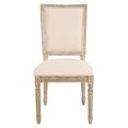 thumbnail image 3 of SAFAVIEH Buchanan 19''H French Linen Rect Side Chair Beige / Rustic Oak, 3 of 7