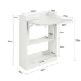 thumbnail image 3 of SoBuy Bureau Pliable pour Bureau à Domicile, Table d'Ordinateur Pliante FWT92-W, 3 of 8