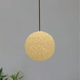 thumbnail image 4 of Pantalla de luz colgante tejida a mano, pantalla de lámpara de , jaula de lámpara, rústica, pantalla de ratán colgante para casa de té, bar, , AMARILLO Yuyangstore  Pantalla Bola Tejida, 4 of 8