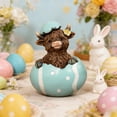 thumbnail image 5 of Highland Cow Resin Easter Decor, Farm Animal Statue for Festive Home Entryway and Outdoor Decor, Craft that Adds Rural Charm, Easter Gifts for Animal Lovers and Farmhouse-Style Homes, 4*3*2in, B, 5 of 7