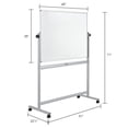 thumbnail image 6 of Global Industrial B444997P Porcelain Mobile Reversible Whiteboard with Silver Frame - 48 x 36 in., 6 of 6