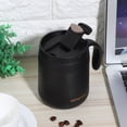 thumbnail image 2 of Insulated Coffee Mug, Vacuum Insulated Coffee Mug Double Wall Coffee Mug, With Handle For Home Home Black 350ML, 2 of 8