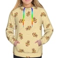 thumbnail image 4 of Hoodies for Women - Hamburger Capybara Comfrt Colour Drawstring Women'S Fashion Hoodies & Sweatshirts, Fall Outfits Clothes for Women 2024 Pullover with Kangaroo Pocket, 4 of 7