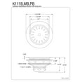 thumbnail image 2 of Gourmetier Made to Match K111B Stainless Steel Kitchen Sink Waste Basket with Brass Nut, Satin Nickel, 2 of 2