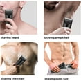 thumbnail image 4 of Electric Body Hair Trimmer for Men, Ball Shaver Pubic Groin Hair Trimmer Beard USB Recharge Dock Body Grooming Kit Replaceable Ceramic Blade Male Hygiene Razor Waterproof Wet/Dry, 4 of 5