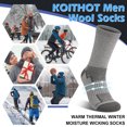 thumbnail image 2 of KOITHOT 6 Pairs Men Wool Socks Thermal Winter Warm Outdoor Work Boot Hiking Socks for Men & Women, 2 of 6