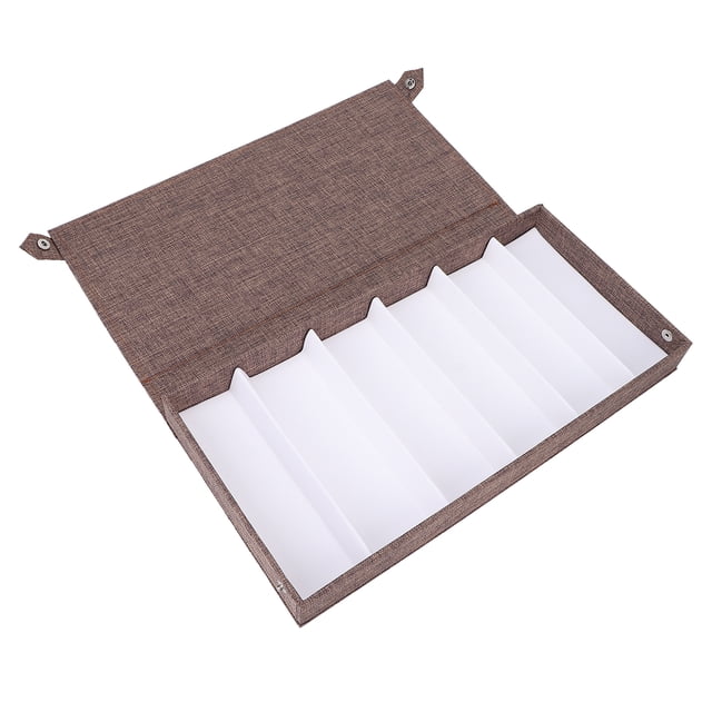 Caja De Almacenamiento De Anteojos, Paño + Organizador De Anteojos De Sol Flocado Regalo Para Almacenar ANGGREK Café