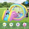thumbnail image 5 of (2024 New) JOYMOR Inflatable Water Slide with Blower, Inflatable Kids Water Slide with Climbing Wall, Water Cannon, Splash Pool, Blow Up Water Slide for Kids Backyard Summer Party (Rainbow Style), 5 of 7