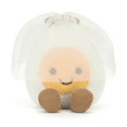 thumbnail image 4 of Jellycat Amuseables Boiled Egg Bride Stuffed Toy, 5.5 inches - Food Plush - Fun Wedding & Engagement Gift, 4 of 5
