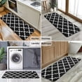 thumbnail image 6 of Black and White Geometric Lattice Pattern Kitchen Rug Mat,Kitchen Runner Rugs Non Skid Washable,Decorative Kitchen Floor Mats for Kitchen,Sink,Laundry,17"x47.2", 6 of 7