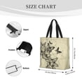 thumbnail image 4 of Vsdgher Vintage Floral print Tote Bag for Women Shoulder Bag with Zipper Large Shoulder Bag Handle Handbag Portable Washable for Travel, Work, 4 of 8