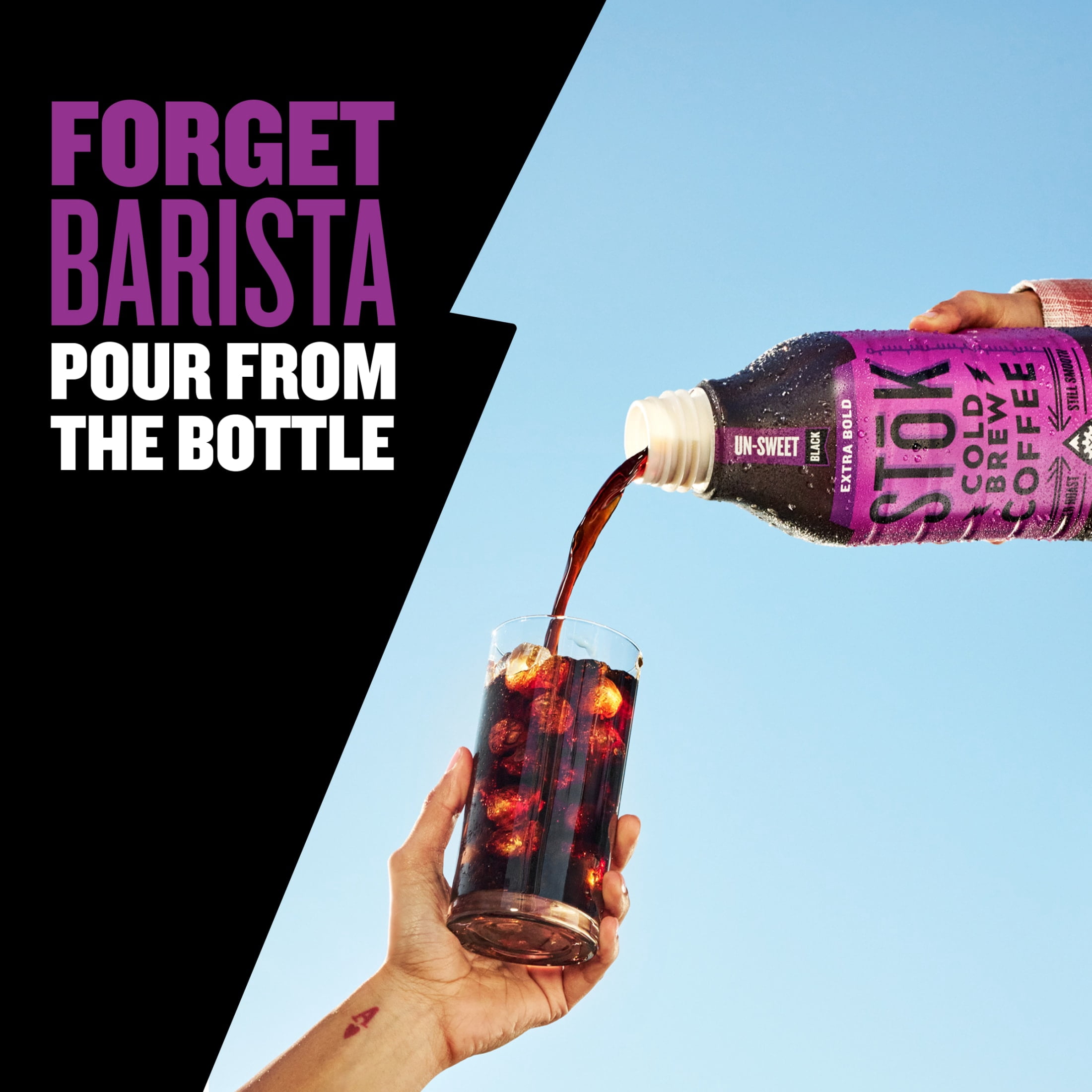 SToK Extra Bold Dark Roast Black Unsweetened Ready to Drink Cold Brew Coffee Bottle, 48 fl oz​