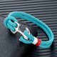 thumbnail image 5 of MKENDN Pulseras de ancla de doble hebra con contraste creativo para hombres y mujeres Pulseras de cuerda de supervivencia náutica con hebilla de ancla de acero inoxidable, 5 of 5
