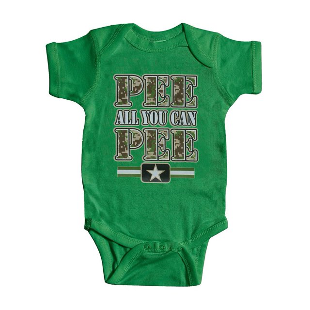 Toddlers "Pee All You Can Pee" Bodysuit - Green - 18 Months