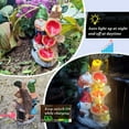 thumbnail image 4 of 11 Inch Solar Garden Gnome Figurine Waterfall Fountain with LED Lights Waterproof Resin Outdoor Statue for Patio Balcony Yard, Fairy Pond Garden Decor, 4 of 9