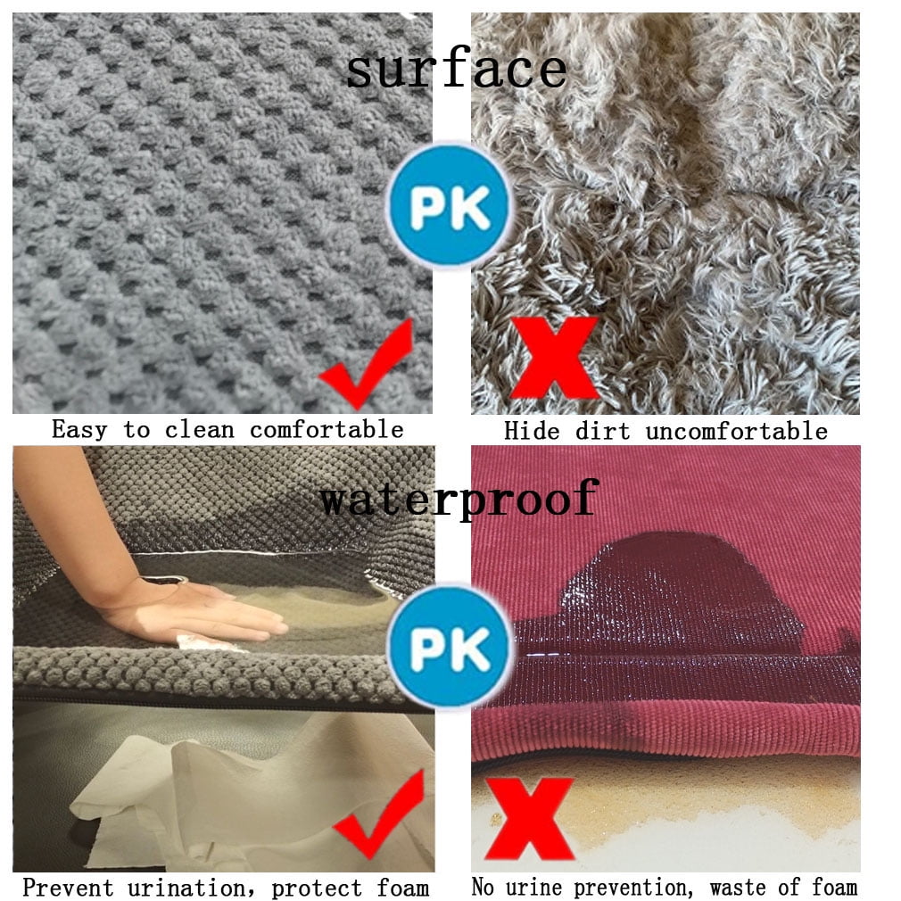 Dog Bed，Fit Beds for Large Medium Dogs ，Waterproof Orthopedic Dog Beds Removable Cleaning Indoor Pet Cot，Egg Foam Cotton