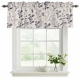 thumbnail image 2 of Purple Pink Botanical Valances for Windows, Decorative Rod Pocket Window Valance Curtains, Rustic Country Spring Floral Summer Leaf Short Curtain Drapes for Living Room, 2 Panels, 60" W x 18" L, 2 of 8