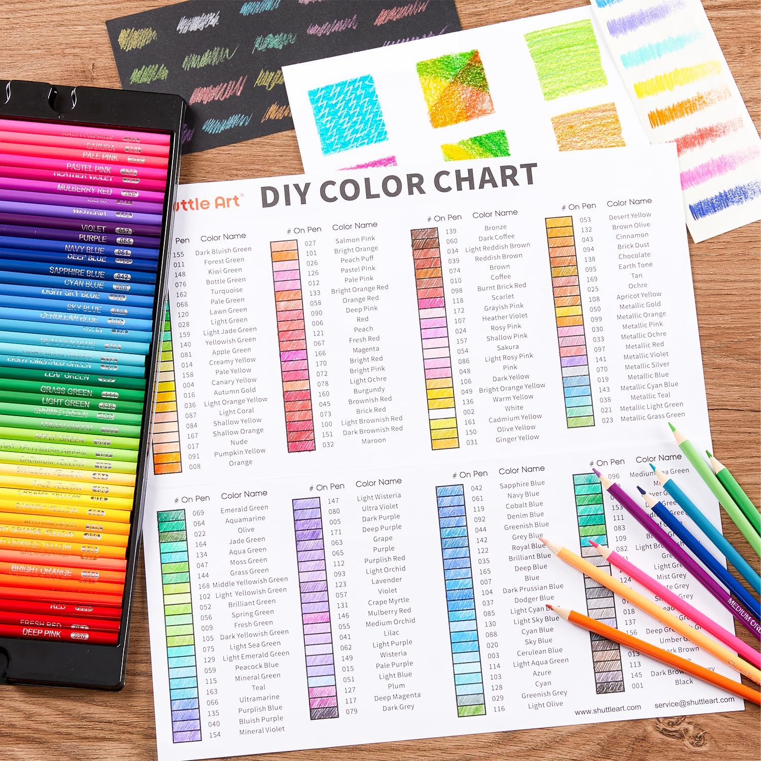 Shuttle Art Colored Pencils, Soft Core, 172 Count Set photo 3